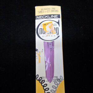 Vintage Conmar 20-Inch No Snag Zipper Light Orchid Color Nylon Material Sewing S